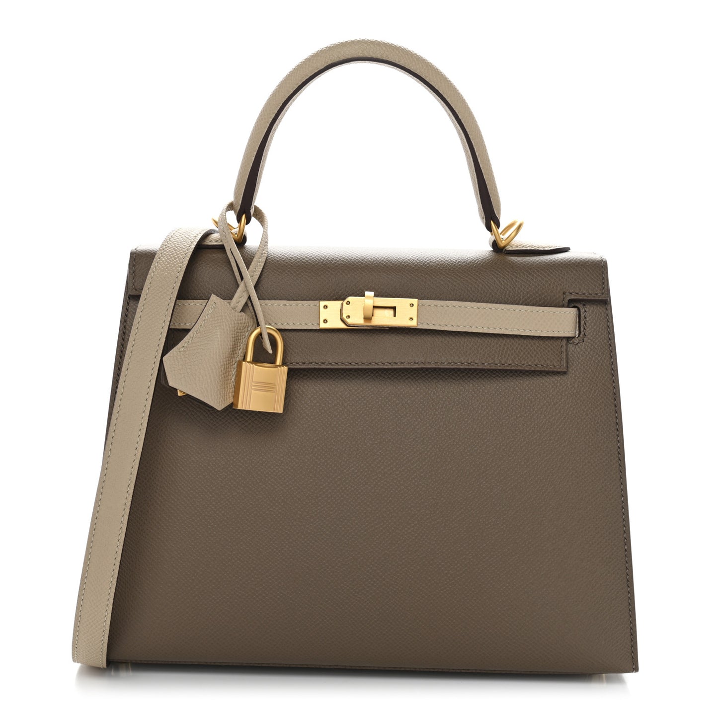 Epsom Bi-Color Horseshoe Kelly Sellier 25 Etoupe Trench