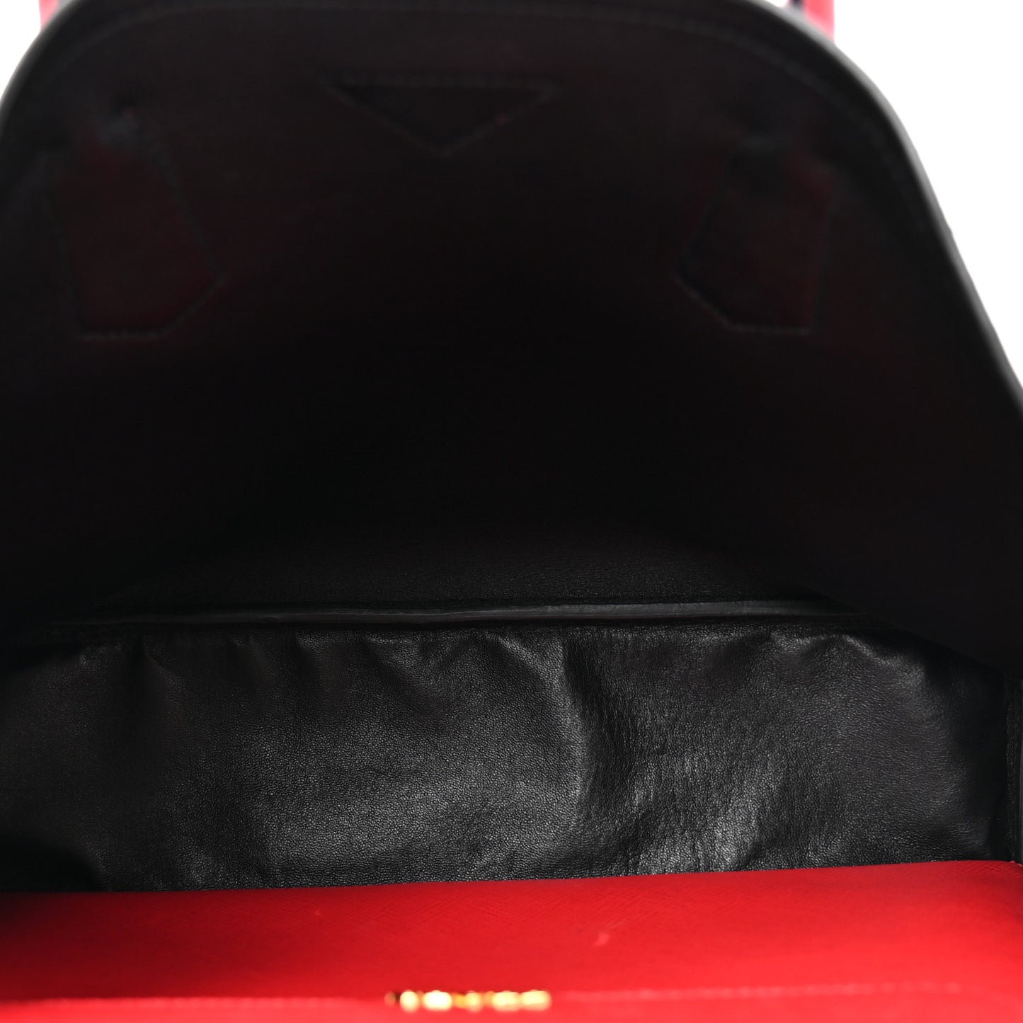 Saffiano Cuir Medium Double Bag Fuoco Black