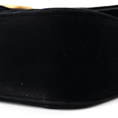 Gucci Velvet Matelasse Small GG Marmont Shoulder Bag Black 10 of 11