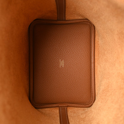 Hermes Taurillon Clemence Picotin Lock 18 PM Gold 5 of 11