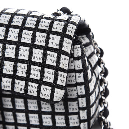 Chanel Ribbon Tweed Small Single Flap Black White 12 of 17