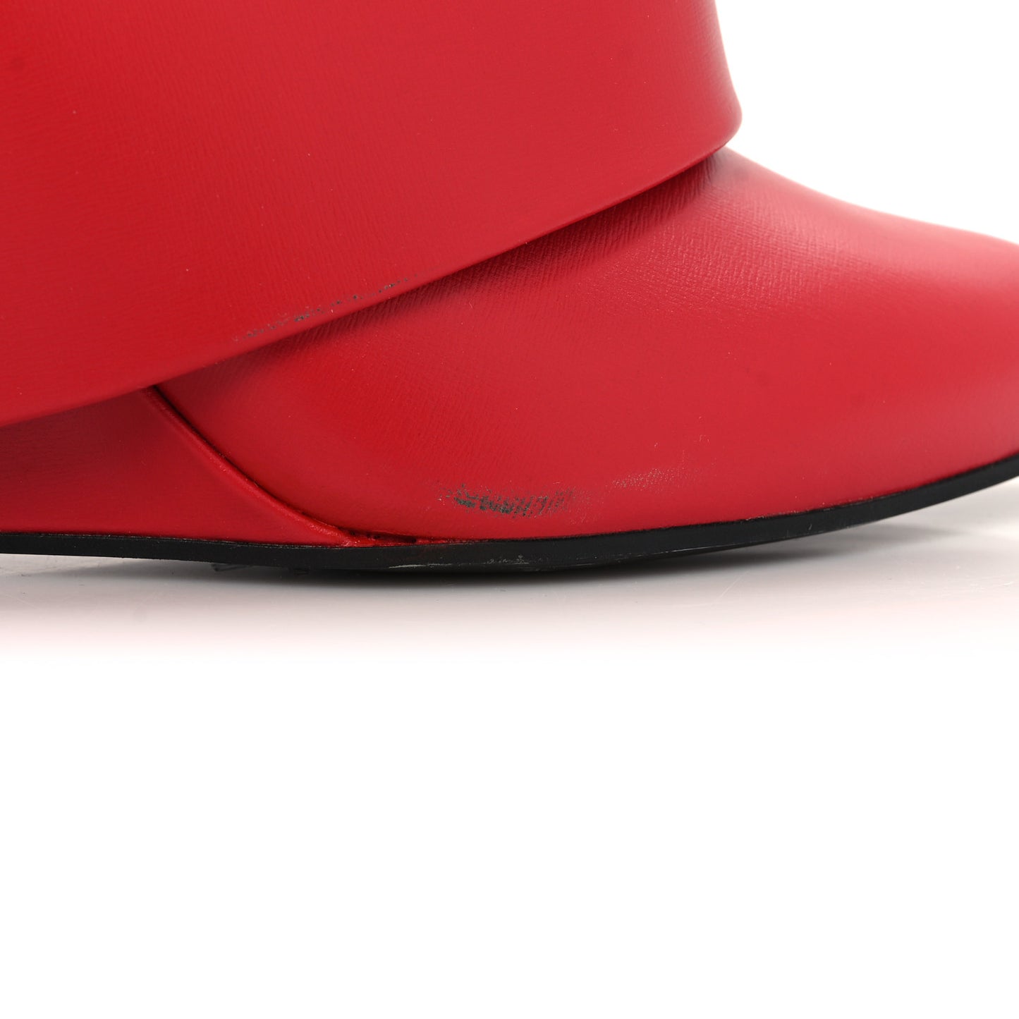 Calfskin Shark Lock Ankle Boots 37 Red