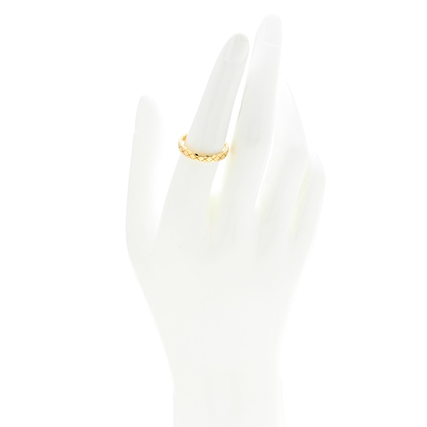 Chanel 18K Yellow Gold Mini Coco Crush Ring 55 7.25 2 of 4