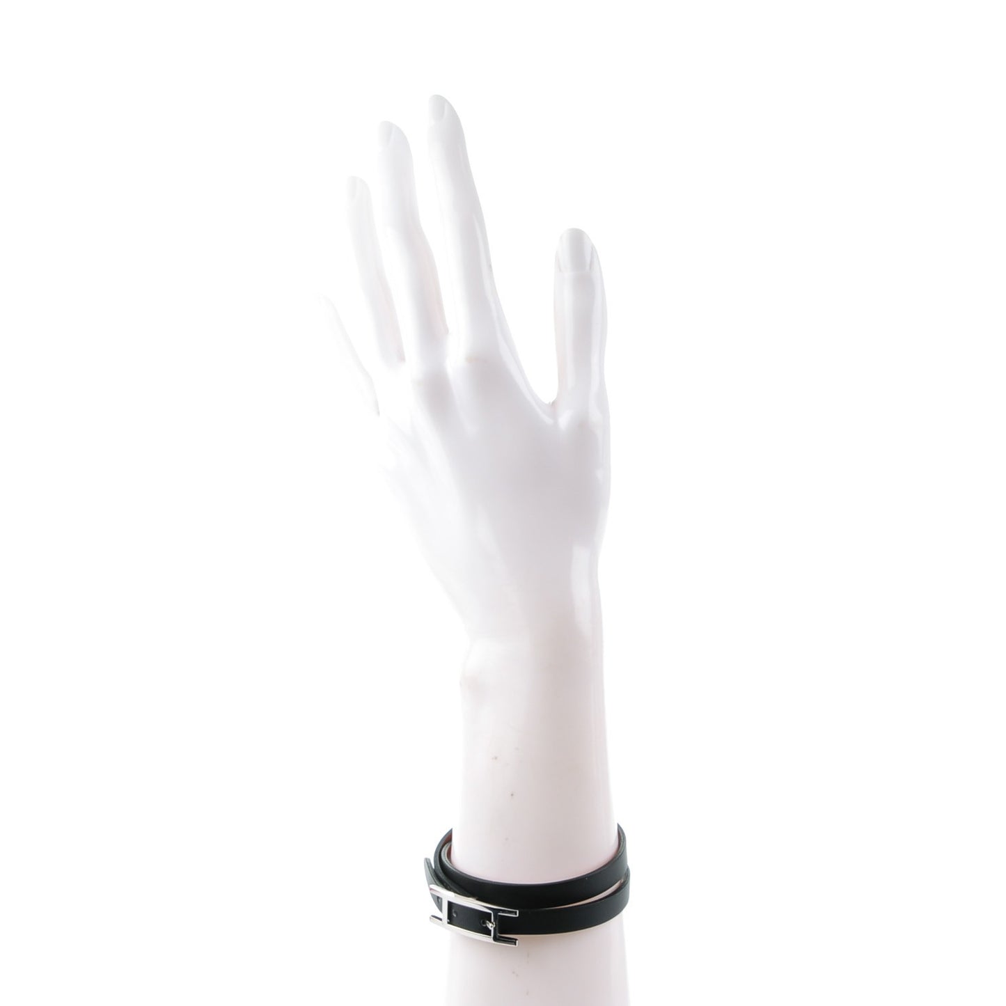 Chamonix Tadelakt Behapi Double Tour Bracelet M Black Fawn