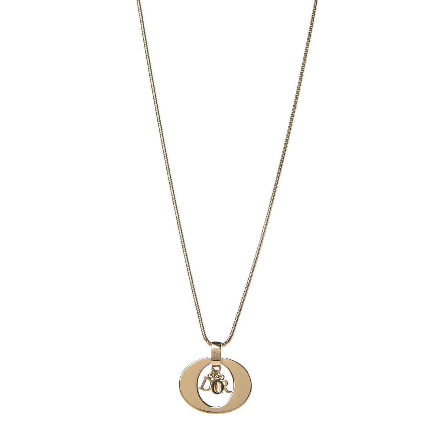 Metal Logo Necklace Gold