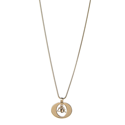 Christian Dior Metal Logo Necklace Gold 1 of 5