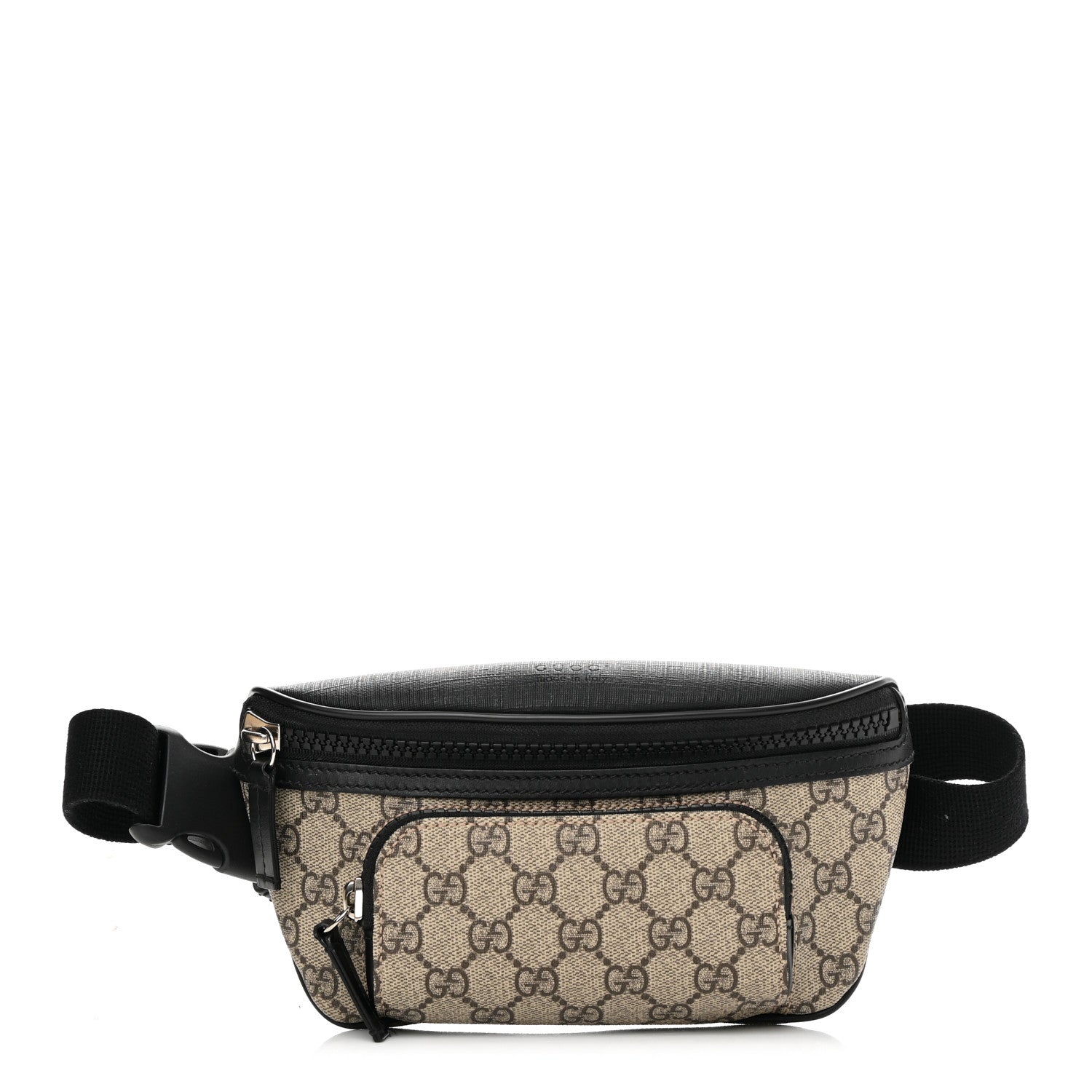 Gucci GG Supreme Monogram Belt Bag Black 1 of 15