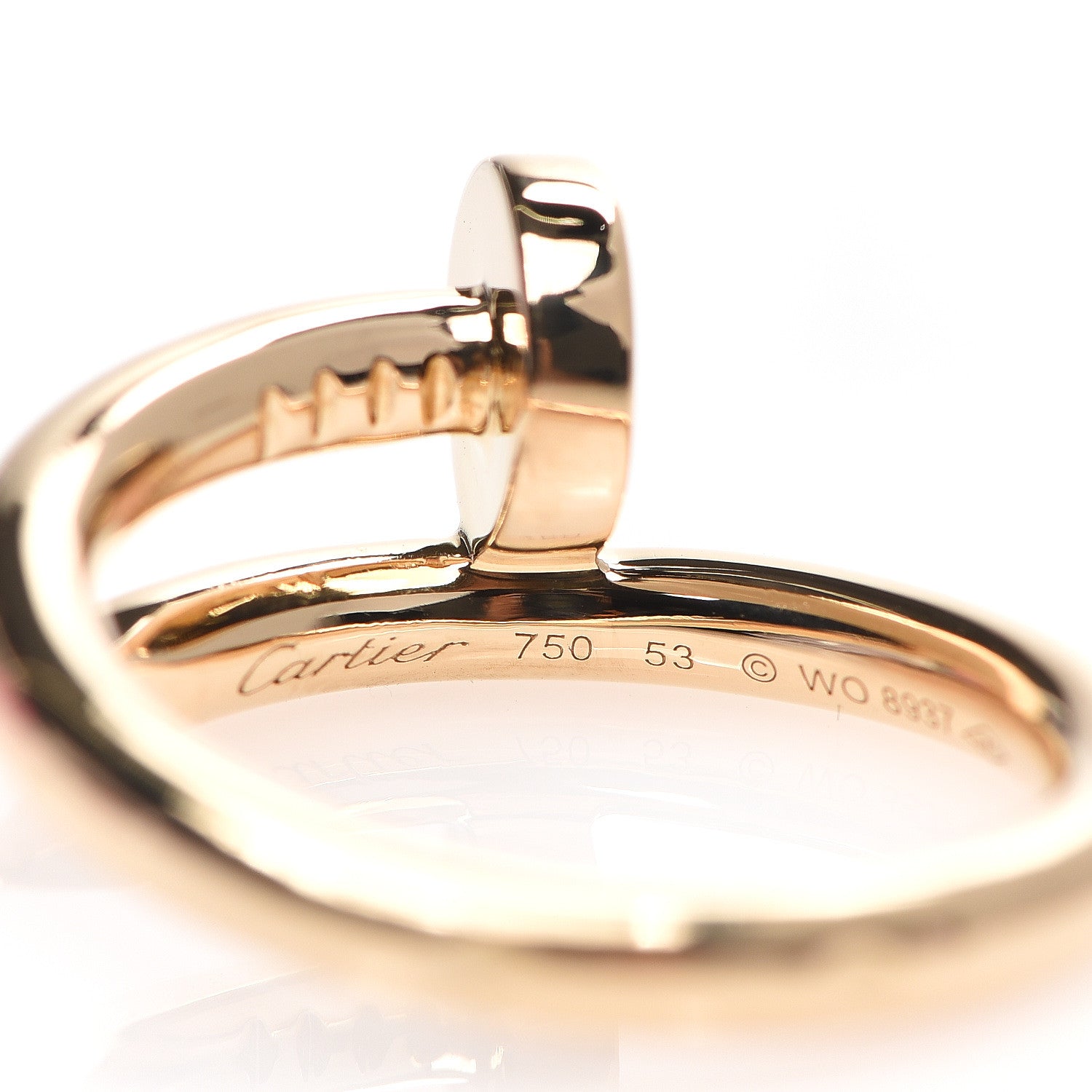 Cartier 18K Yellow Gold Juste Un Clou Ring 53 6.25 3 of 3