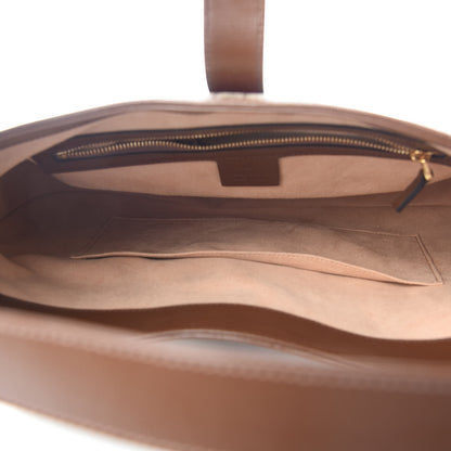 Gucci GG Supreme Monogram Azalea Calfskin Web Medium Jackie 1961 Hobo Beige Ebony Brown Sugar 5 of 9