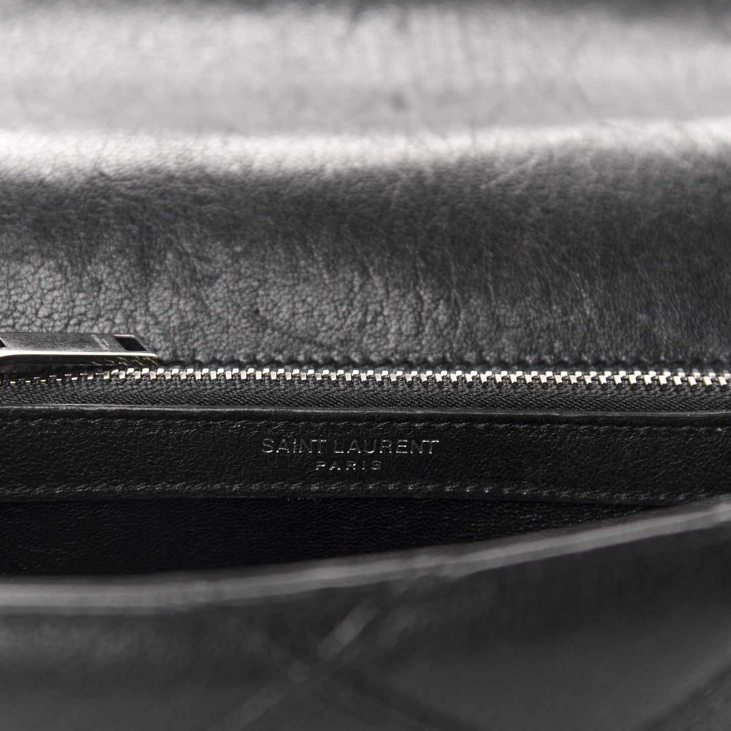 Calfskin Matelasse Diamond Quilted Monogram Medium College Bag Black