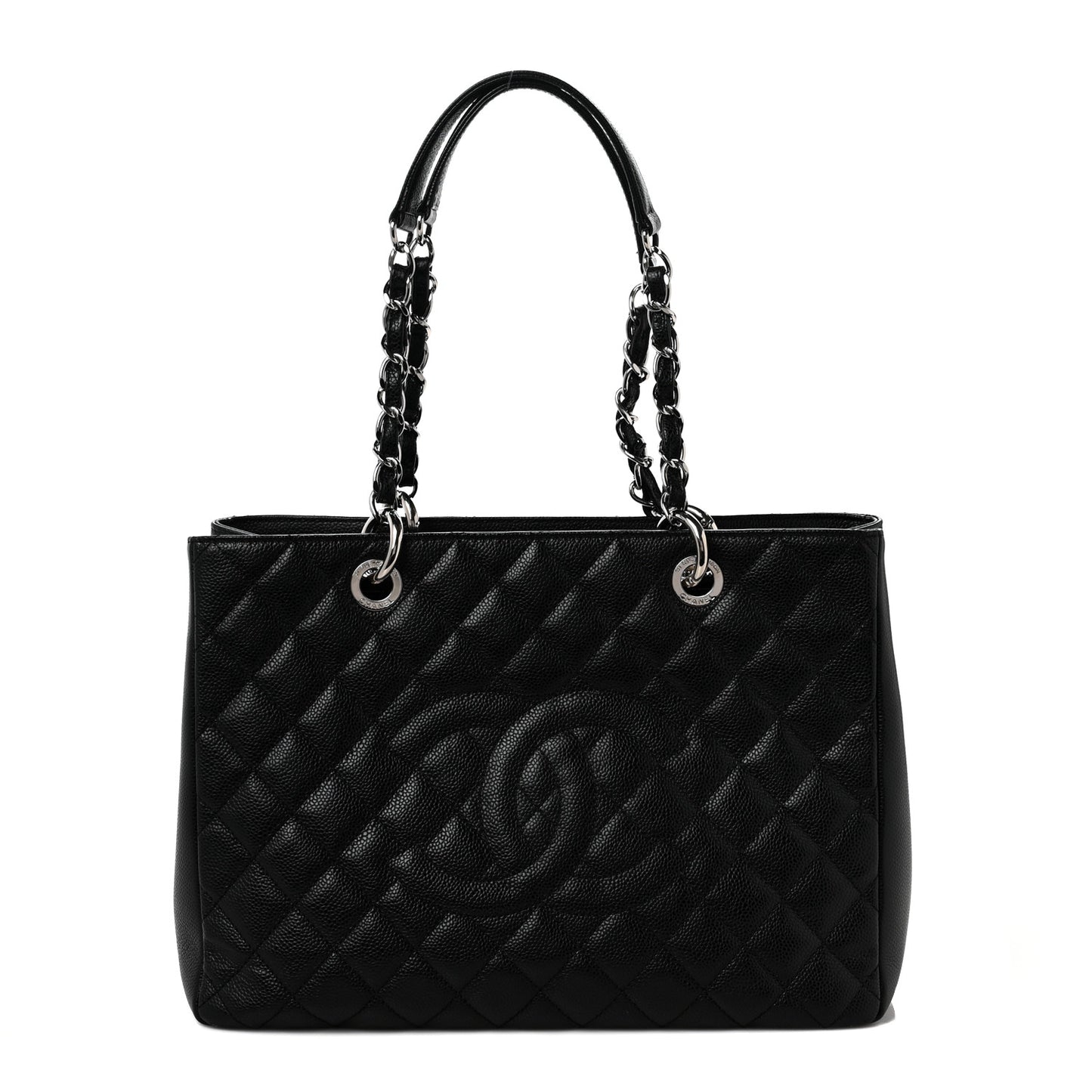 Caviar Quilted Grand Shopping Tote GST Black