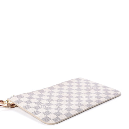 Louis Vuitton Damier Azur Neverfull MM GM Pochette Rose Ballerine 4 of 9