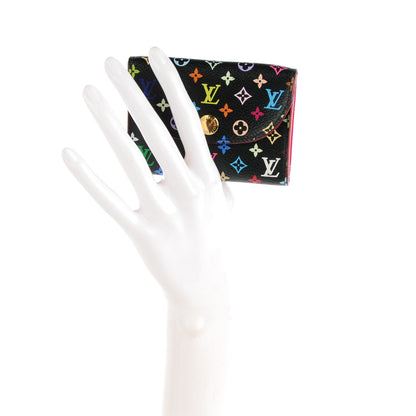 Louis Vuitton Monogram Multicolor Business Card Holder Black Grenade 2 of 7