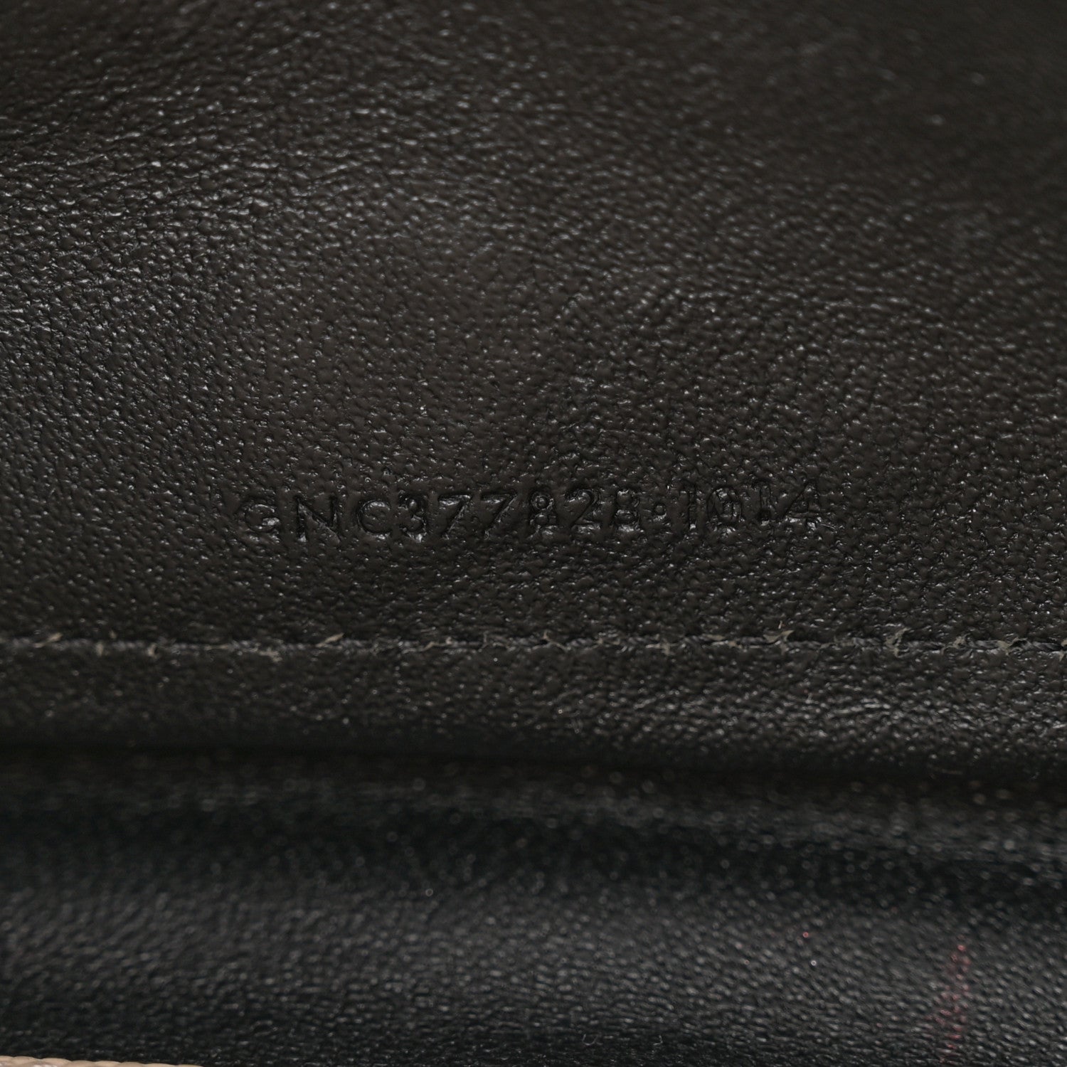 Saint Laurent Grain De Poudre Matelasse Chevron Monogram Chain Wallet Dark Beige 8 of 17