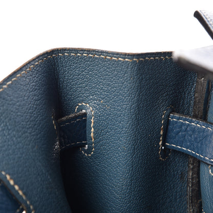 Hermes Taurillon Clemence Birkin 35 Bleu Thalassa 11 of 44