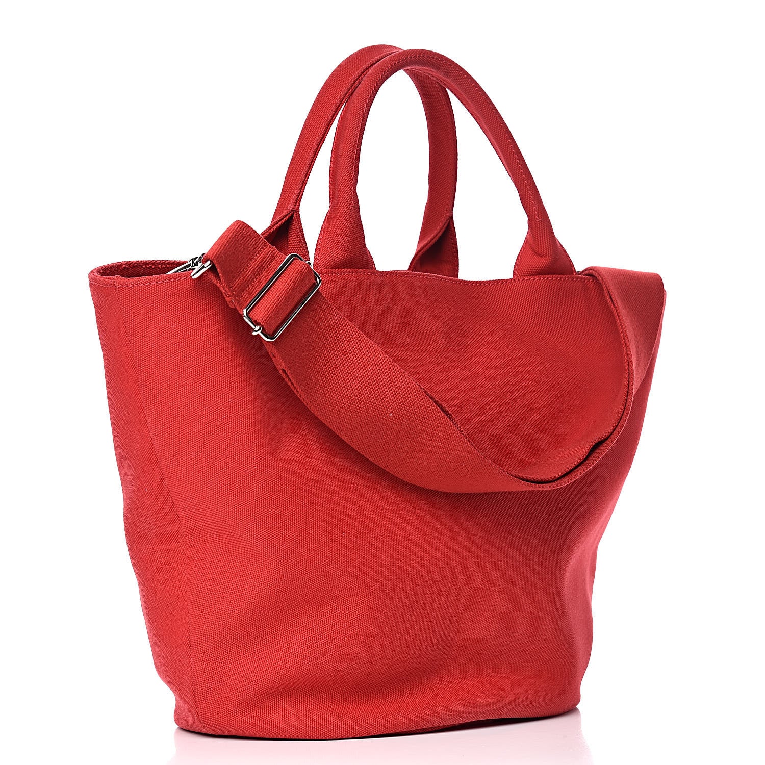 Prada Canapa Small Shopping Tote Rosso 3 of 13