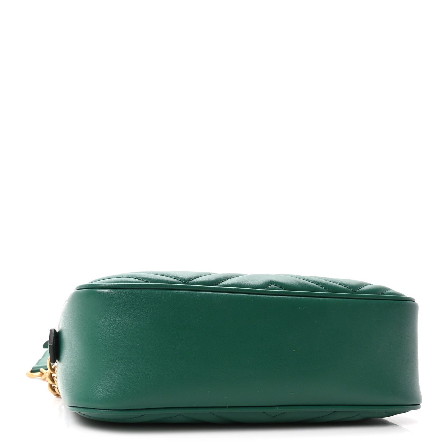 Calfskin Matelasse Small GG Marmont Chain Shoulder Bag Emerald Green