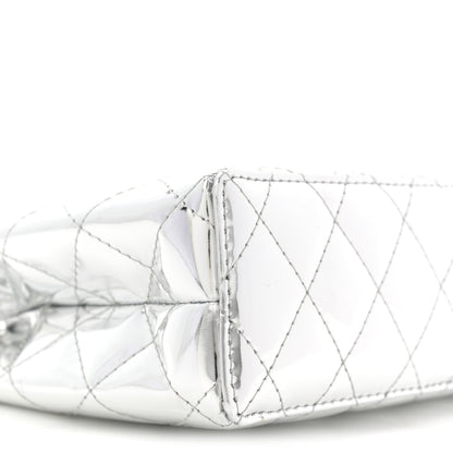 Chanel Mirror Calfskin Metallic Calfskin Quilted Nano Kelly Shopper Silvery 9 of 11