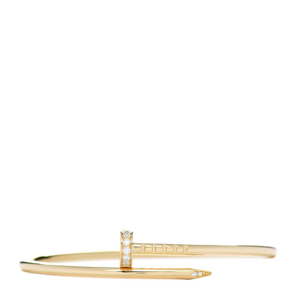Cartier 18K Yellow Gold Diamond Small Juste Un Clou Bracelet 14 1 of 3