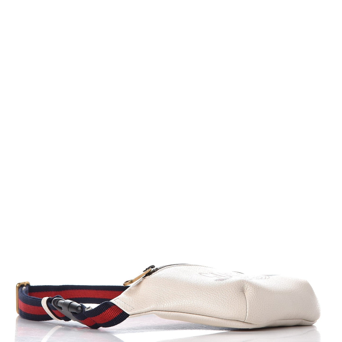 Grained Calfskin Small Logo Belt Bag White
