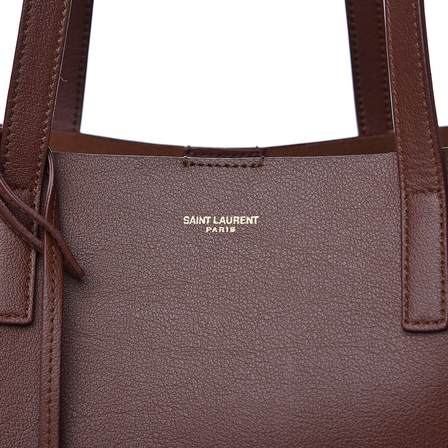 Saint Laurent Calfskin Large Shopping Tote Old Brandy 10 of 10