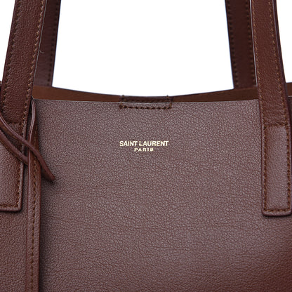 Saint Laurent Calfskin Large Shopping Tote Old Brandy 10 of 10