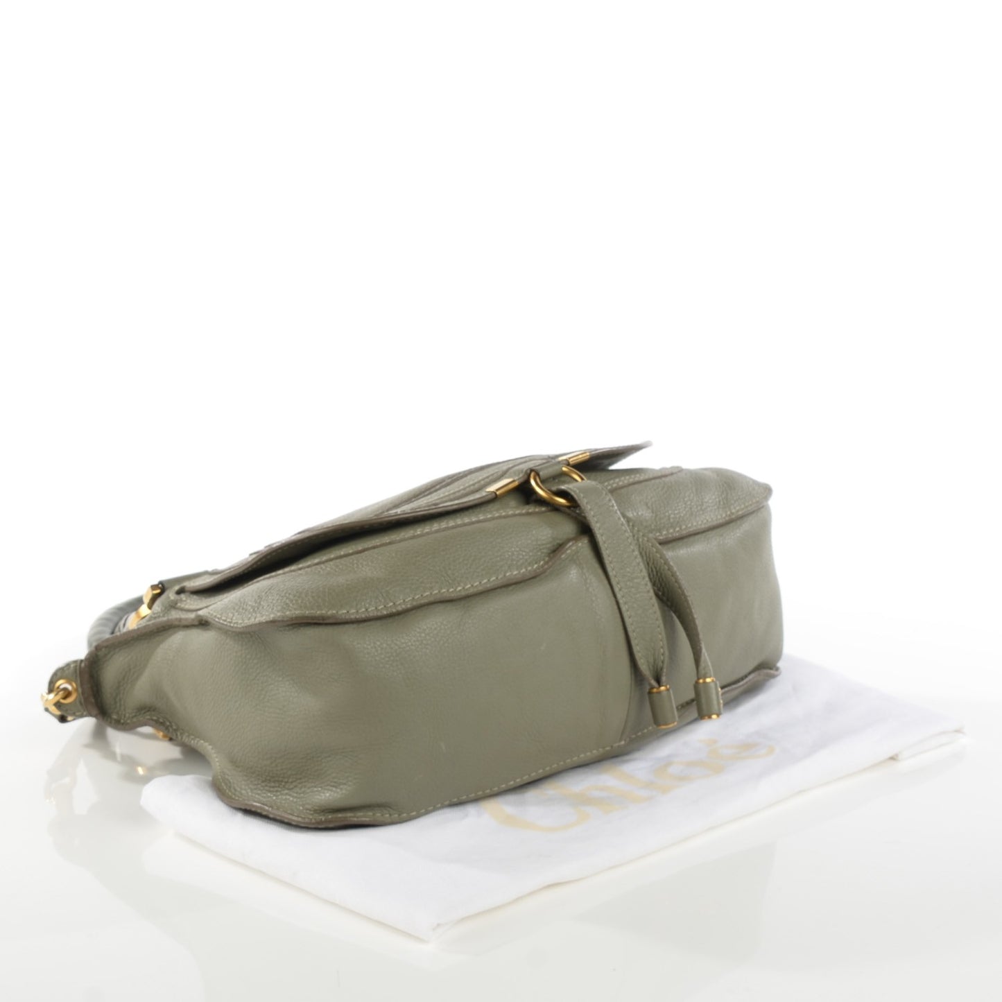 Calfskin Small Marcie Satchel Baobab Green