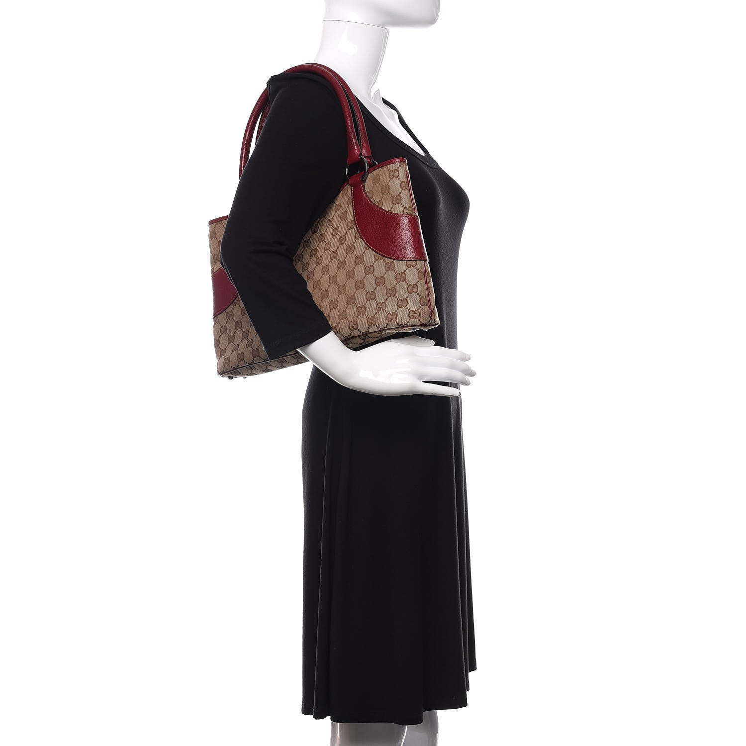Gucci Monogram Shoulder Bag Red 2 of 12