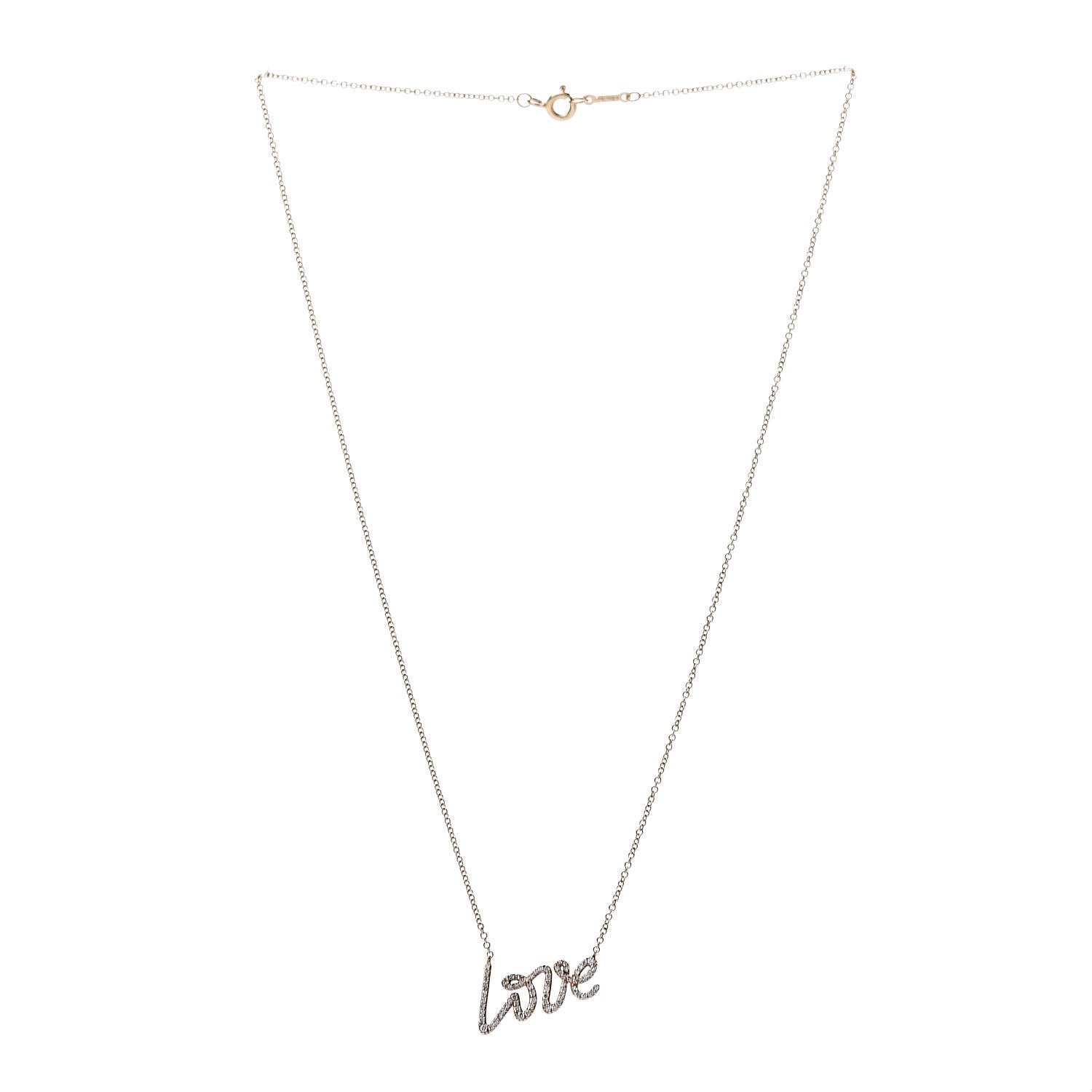 Tiffany 18K Rose Gold Diamond Small Paloma's Graffiti Love Pendant Necklace 3 of 6