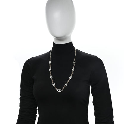 Chanel Crystal Chain CC Link Choker Gold Silver 2 of 5