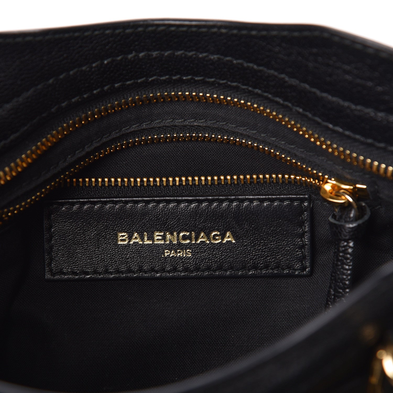 Balenciaga Chevre Gold Metallic Edge Hardware Mini City Black 6 of 10