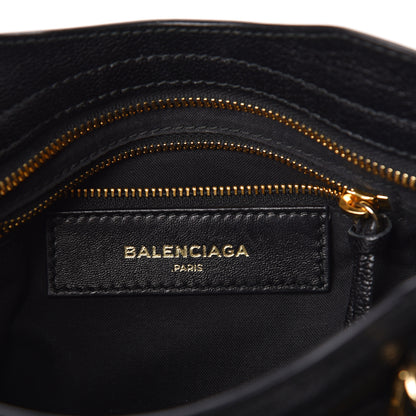 Balenciaga Chevre Gold Metallic Edge Hardware Mini City Black 6 of 10