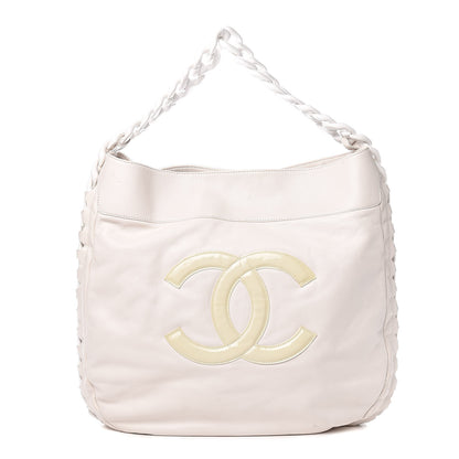 Chanel Calfskin Modern Chain Rhodoid Hobo White 1 of 13