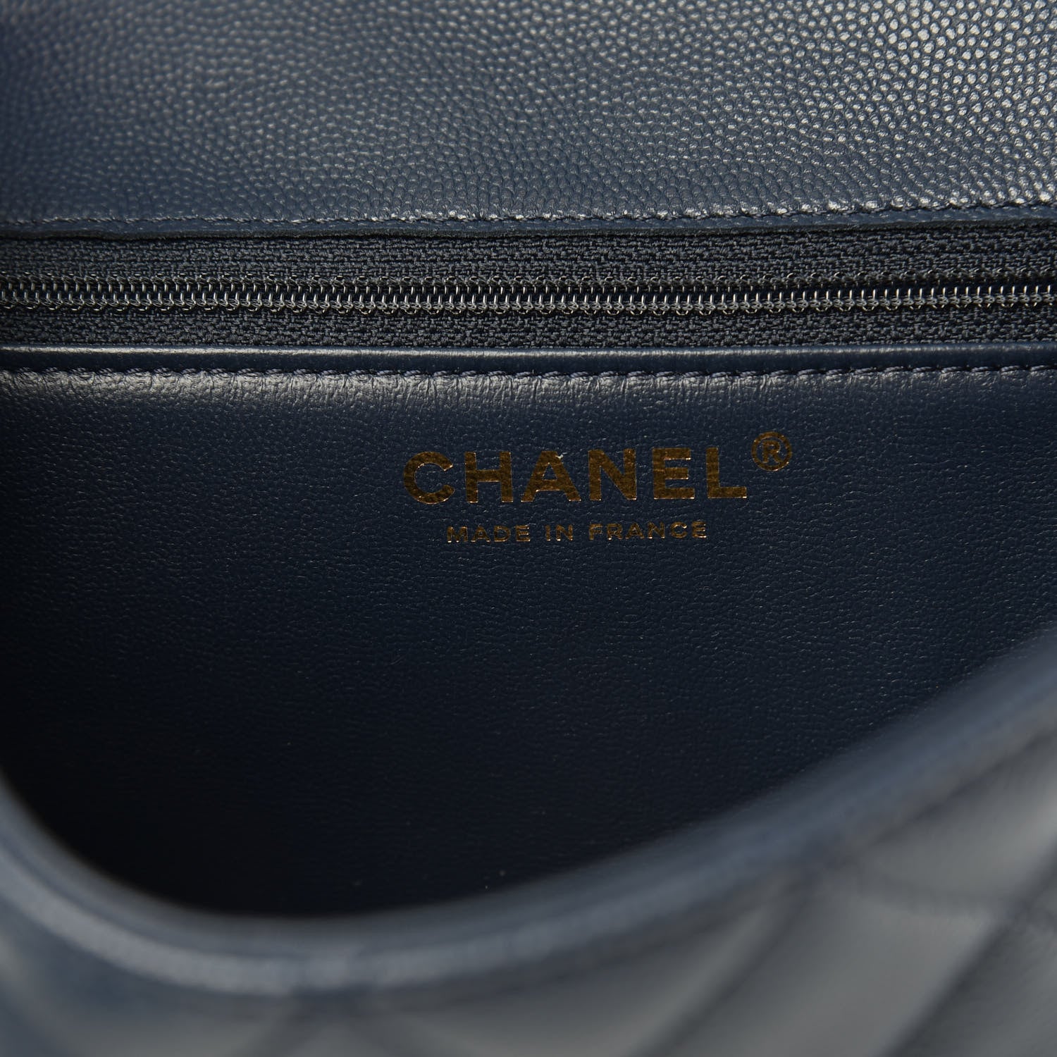 Chanel Caviar Quilted Medium Sweet Classic Flap Navy Blue 5 of 11