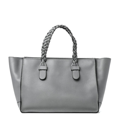 Valentino Garavani Grained Calfskin Small To Be Cool Tote Grigio Perla 1 of 10