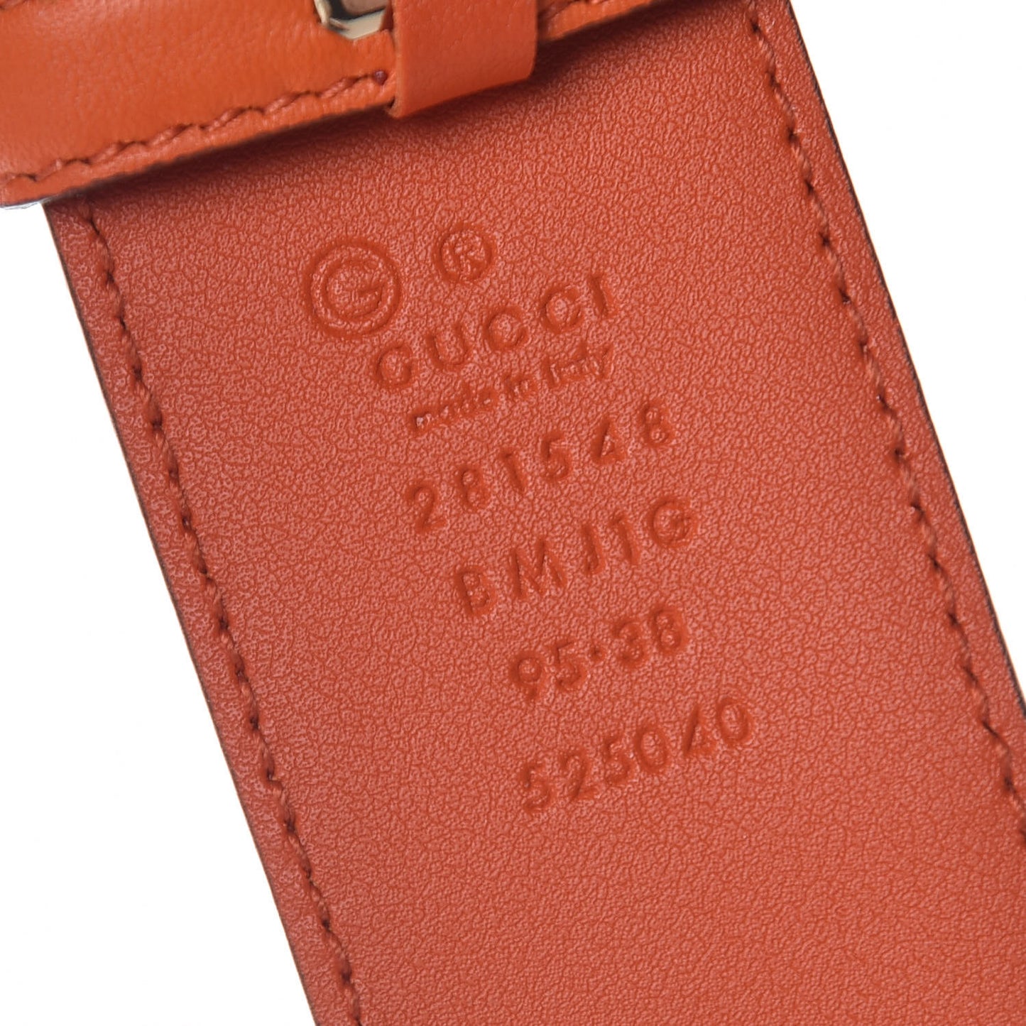 Soft Microguccissima 40mm Belt 95 38 Sun Orange