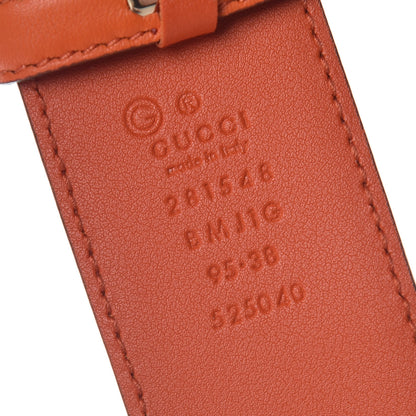 Gucci Soft Microguccissima 40mm Belt 95 38 Sun Orange 4 of 6