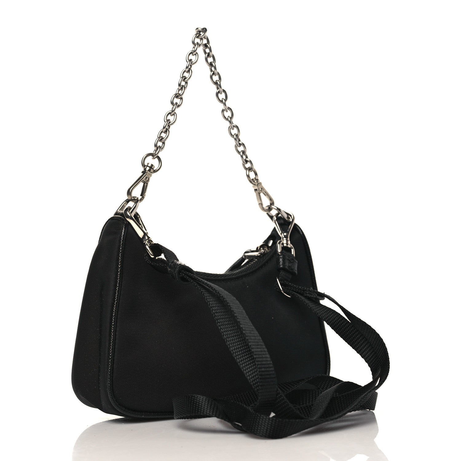 Prada Tessuto Nylon Mini Re-Edition 2000 Shoulder Bag Black 3 of 8