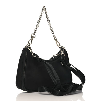 Prada Tessuto Nylon Mini Re-Edition 2000 Shoulder Bag Black 3 of 8
