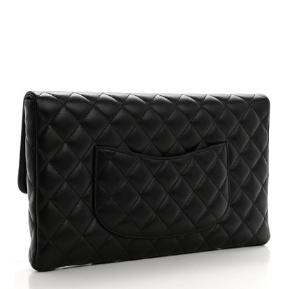 Chanel Lambskin Quilted Flap Clutch Black 3 of 10