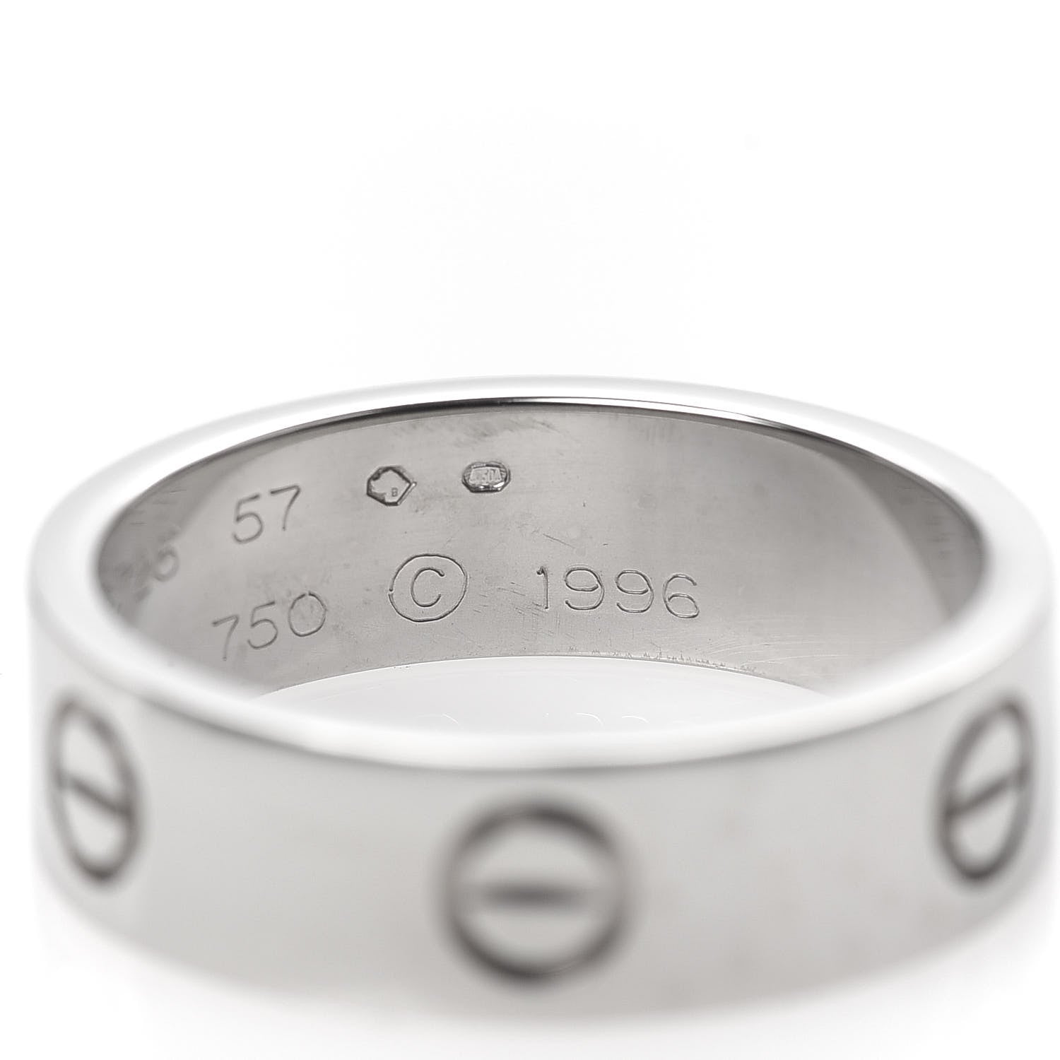 Cartier 18K White Gold 5.5mm LOVE Ring 57 8 5 of 5
