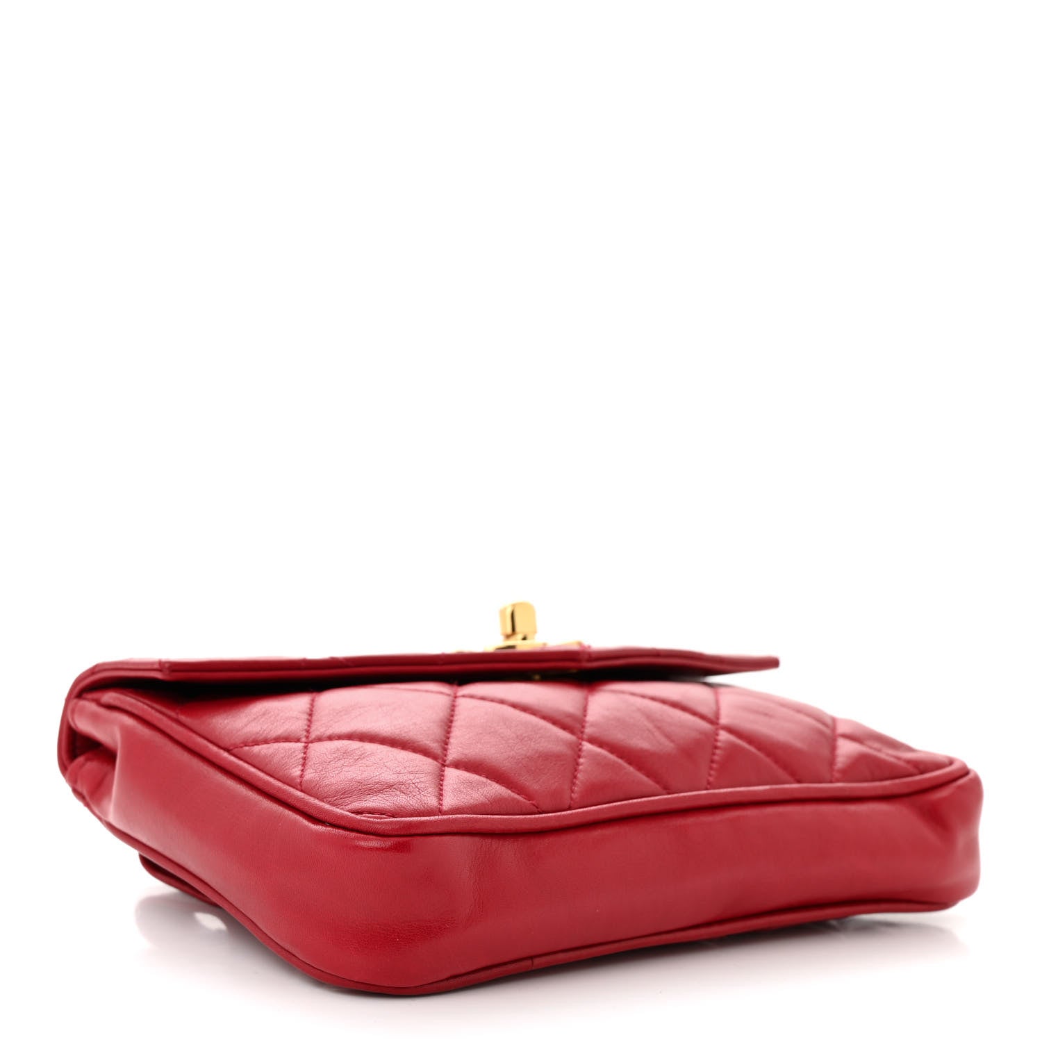 Chanel Lambskin Quilted Flap Waist Belt Bag 75 30 75 30 Red 4 of 11