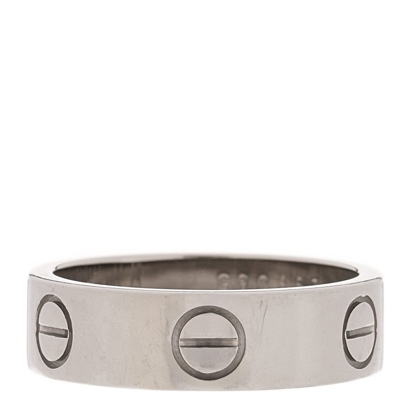 18K White Gold 5.5mm LOVE Ring 53 6.5