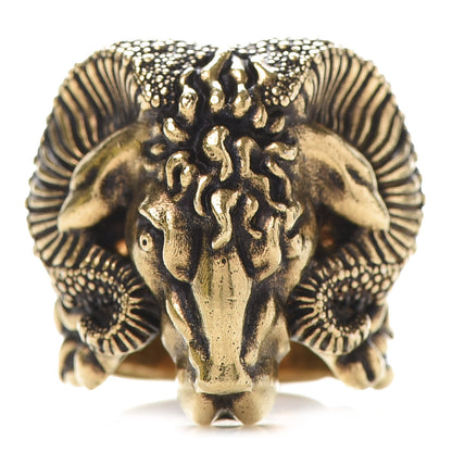 Gucci Metal Aries Ring L Aged Gold 1 of 6