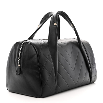 Chanel Lambskin CC Chevron All Day Long Boston Black 3 of 11