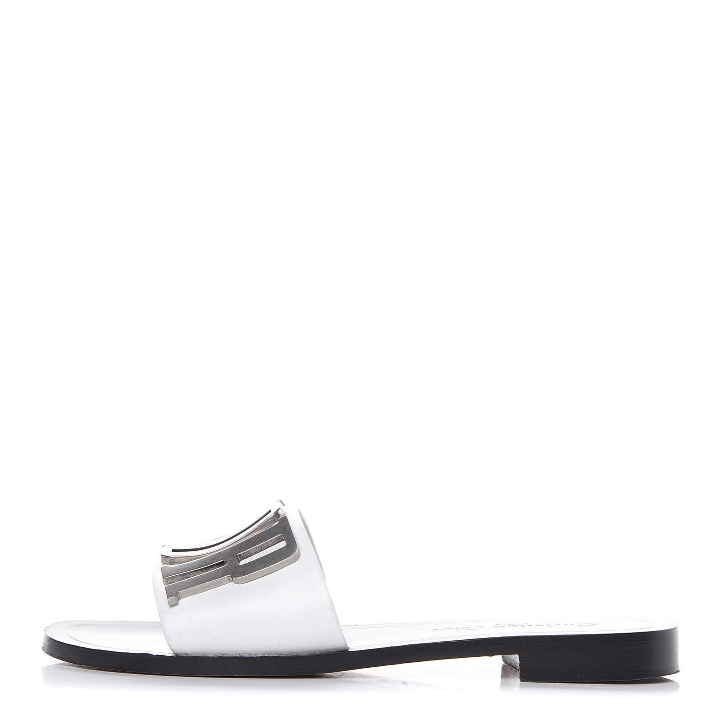 Calfskin Dio(r)evolution 10mm Slide Sandals 37.5 Off White