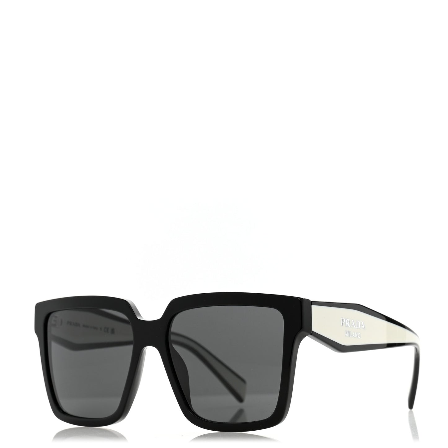Acetate Square Sunglasses SPR 24Z Black White