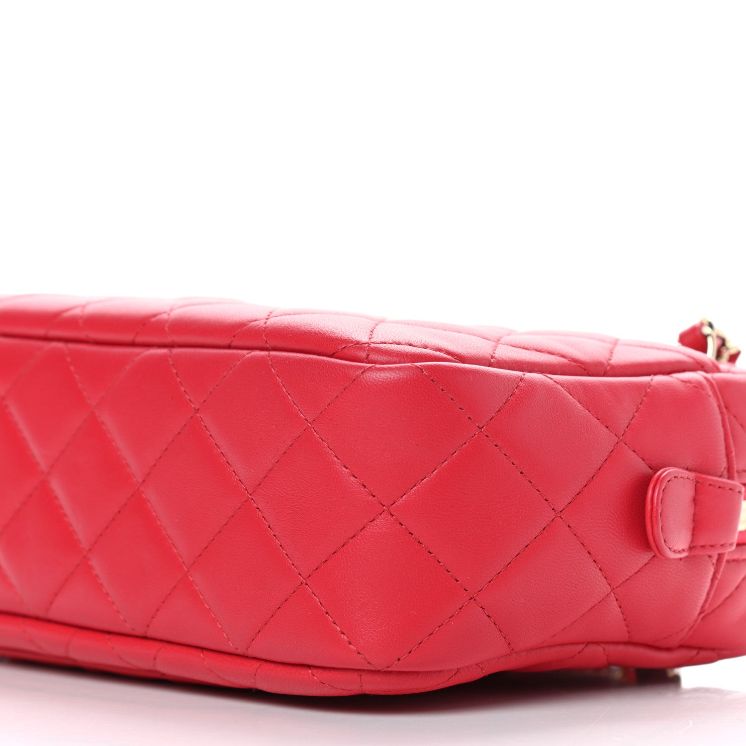 Chanel Lambskin Quilted Camera Case Dark Pink 9 of 10