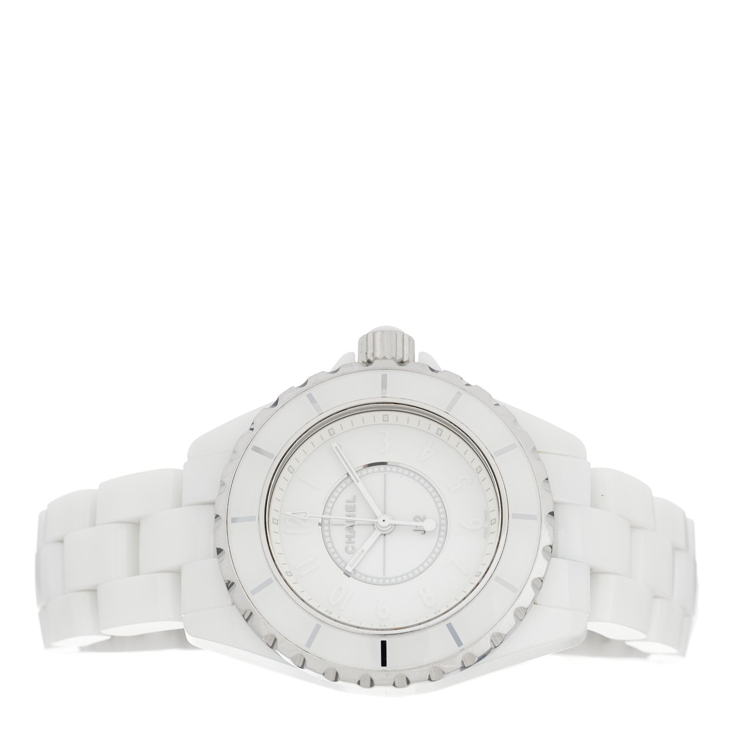 Chanel Stainless Steel Ceramic 33mm J12 Phantom Quartz Watch White 2 of 4