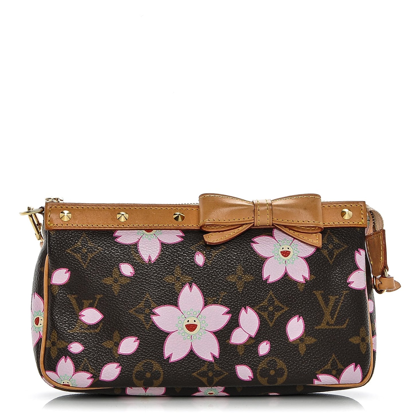 Monogram Cherry Blossom Pochette Accessories Brown
